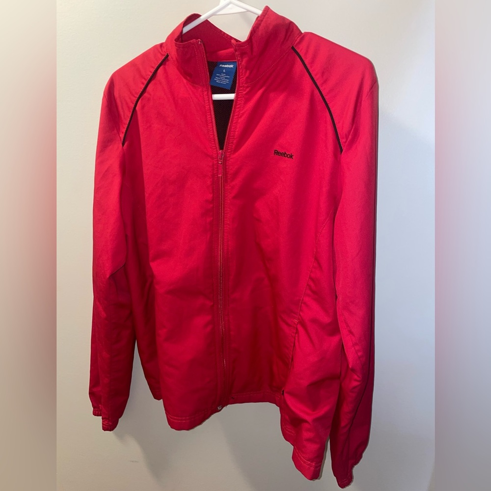 Women’s Large Reebok Windbreaker Crewneck Jacket